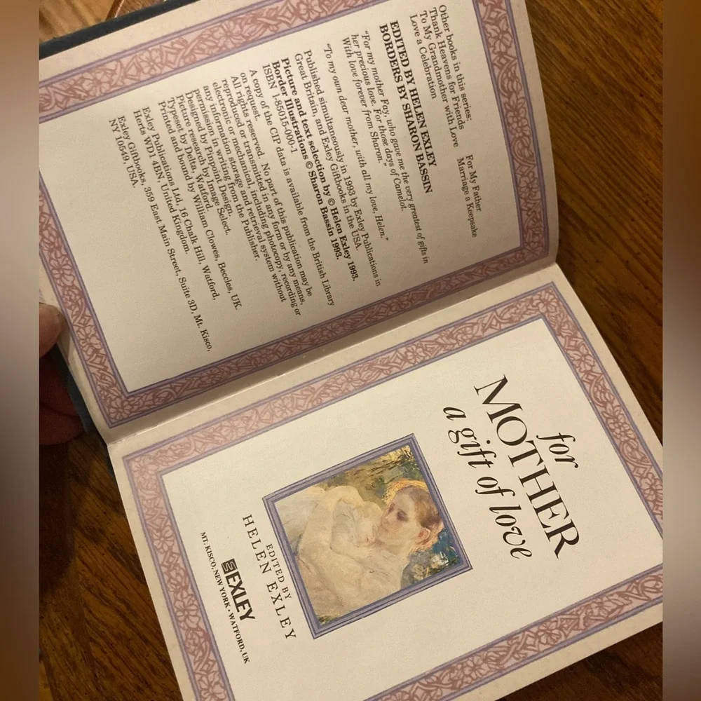 Book “for MOTHER a gift of love” edited by Helen Exley